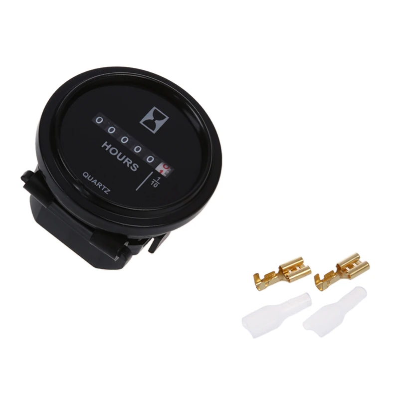 

6V-80V DC / AC Round Quartz Hour Meter Gauge for Boat Car Truck Engine