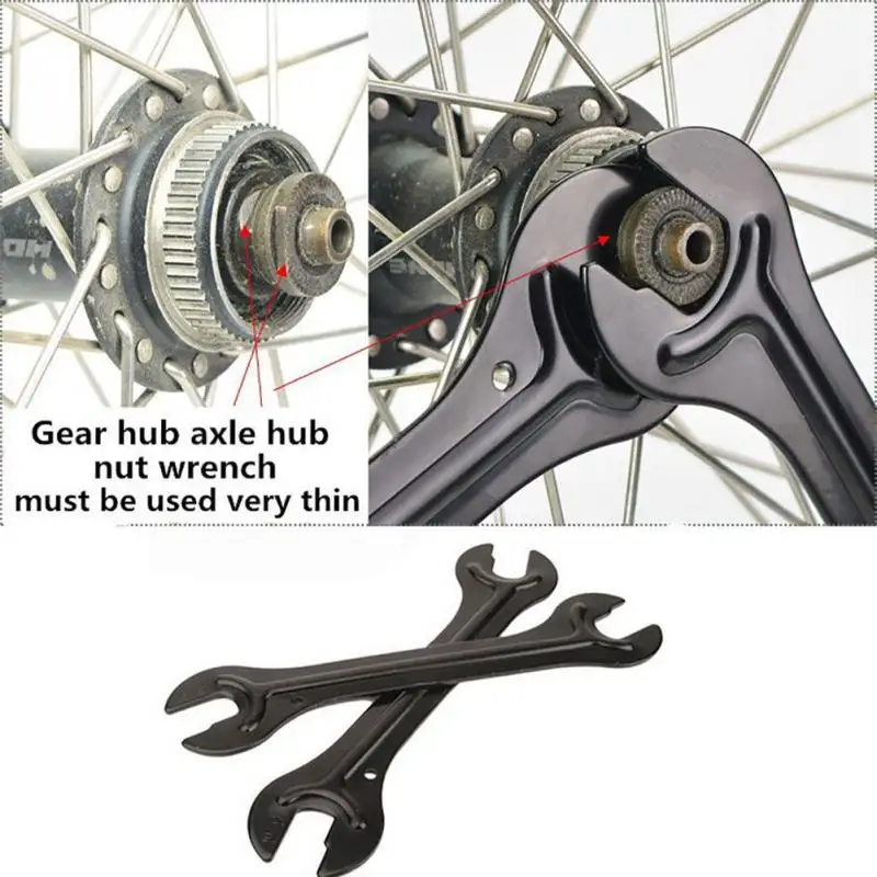 

Steel Bike Head Open End Axle Hub Cone Wrench Durable Spanner Bicycle Repair Tool Accesories Bicycle Pedeal Wrench Tools 2pcs