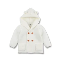 children cardigan tops british boys hooded pure color knitted costumes fall winter jacket sweaters baby kids fashion clothes