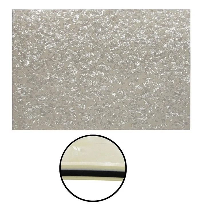 FLEOR 4Ply Pickguard Гитара Бас накладка чистый материал лист царапины пластина 43x29x0,23 см белый/Состаренный жемчуг аксессуары для гитары - Цвет: Aged Pearl