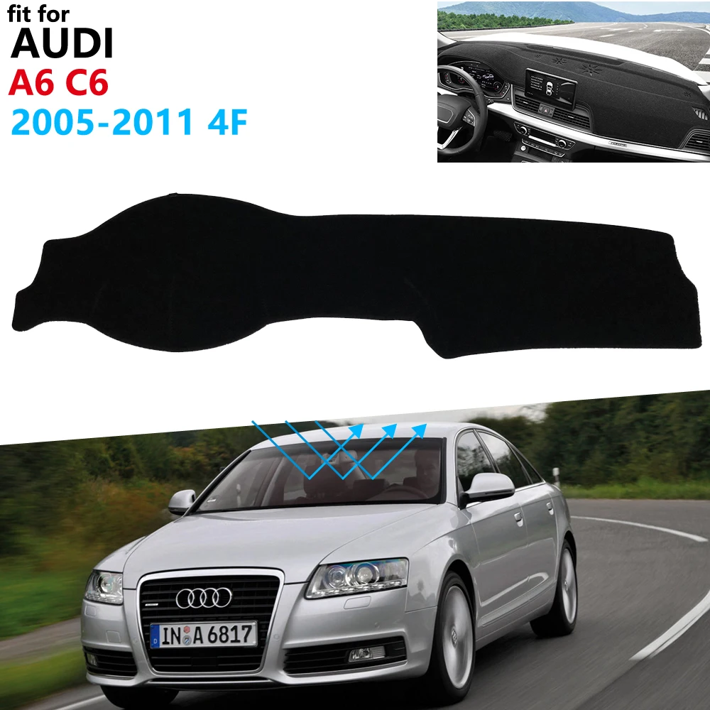 Крышка приборной панели защитная накладка для Audi A6 C6 2005 ~ 2011 4F автомобильные