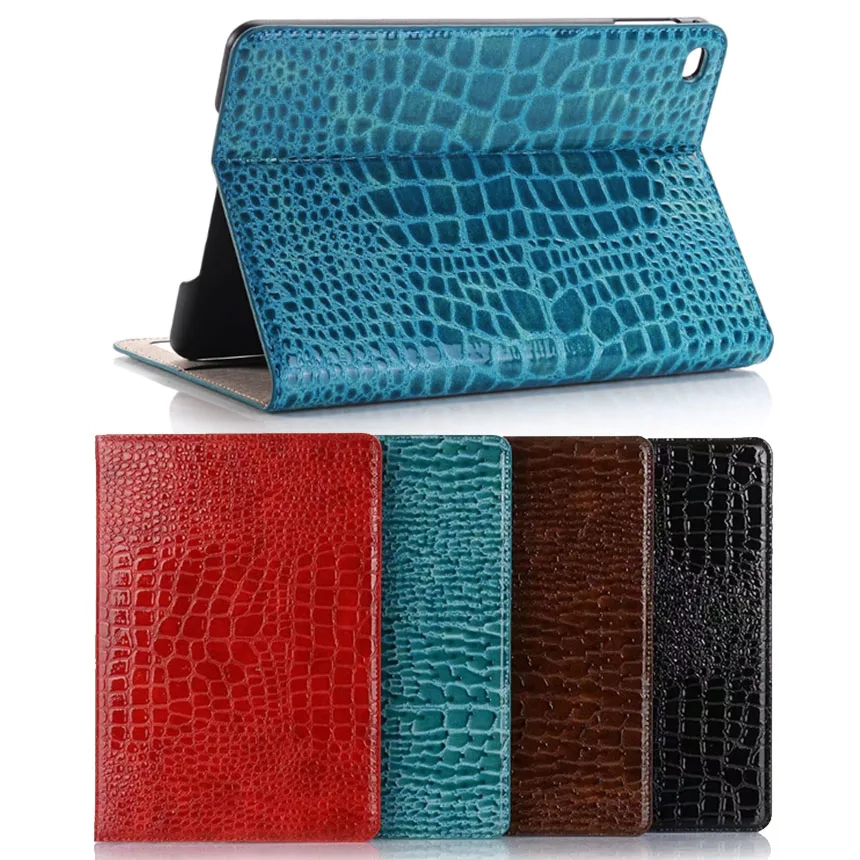 Чехол книжка для 2016 iPad Pro 9 7 Роскошный чехол из крокодиловой кожи защитный A1673