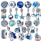 Лидер продаж, бусины-шармы для браслета Pandora, серебро 925 пробы