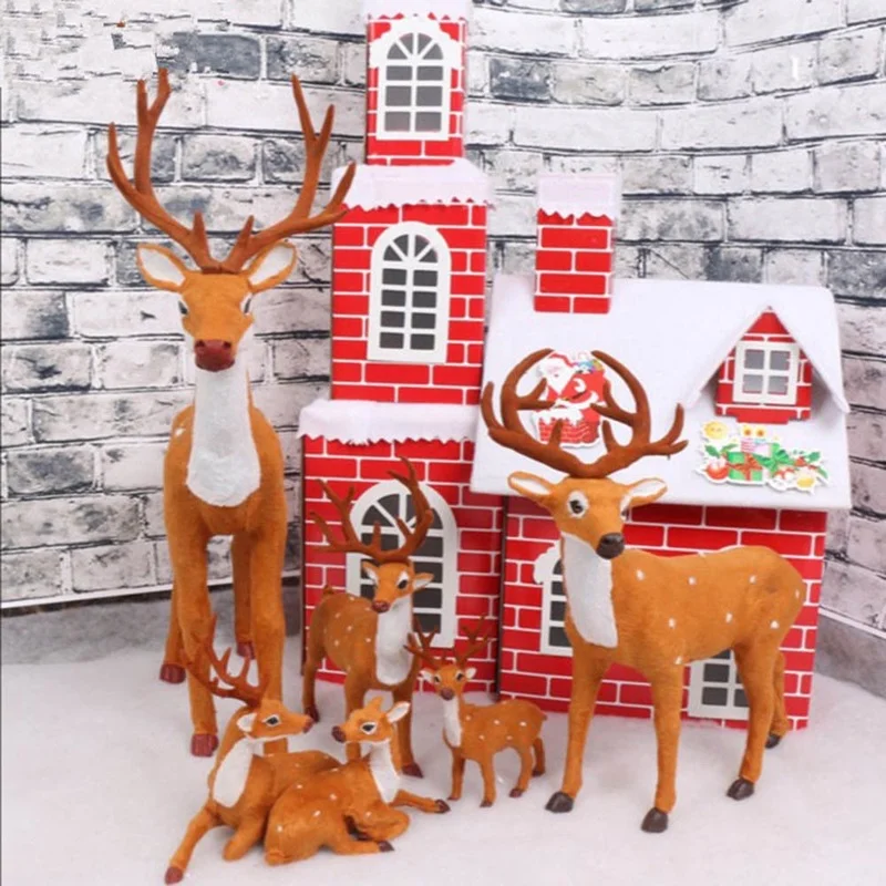 Рождественская Кукла лося плюшевая имитация оленя для дома Рождественский