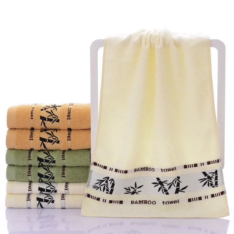 Hot Sale Black Ink Bamboo Jacquard Width Break Thick Towel Soft Best Value Towels for Bathroom | Дом и сад