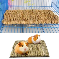 rabbit grass chew mat pet straw mat hamster rabbit chewing toy small animal natural soft garss pad guinea pig cage bed mat