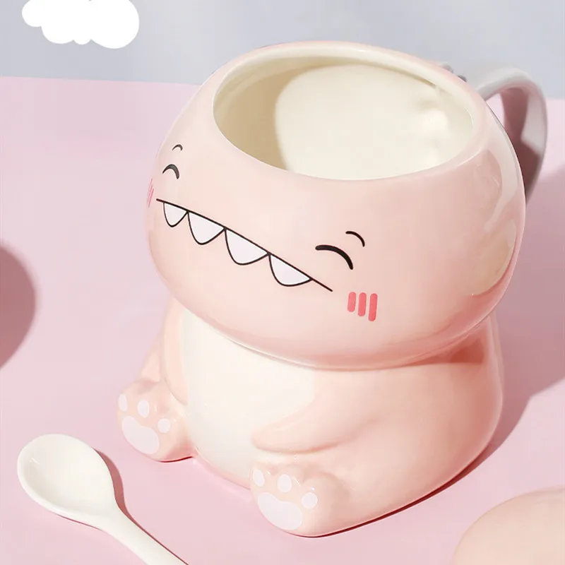 

450ml Dinosaur Ceramics Coffee Mug Creative Hand Painted Drinkware Milk Tea Cups Mugs Coffee Cups
