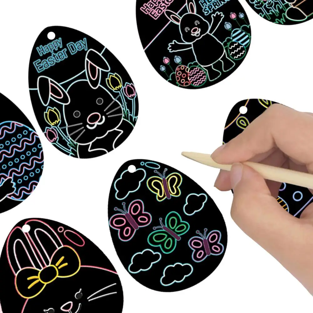 Пасхальные бумажные украшения для царапин пасхальное подвесное ремесло