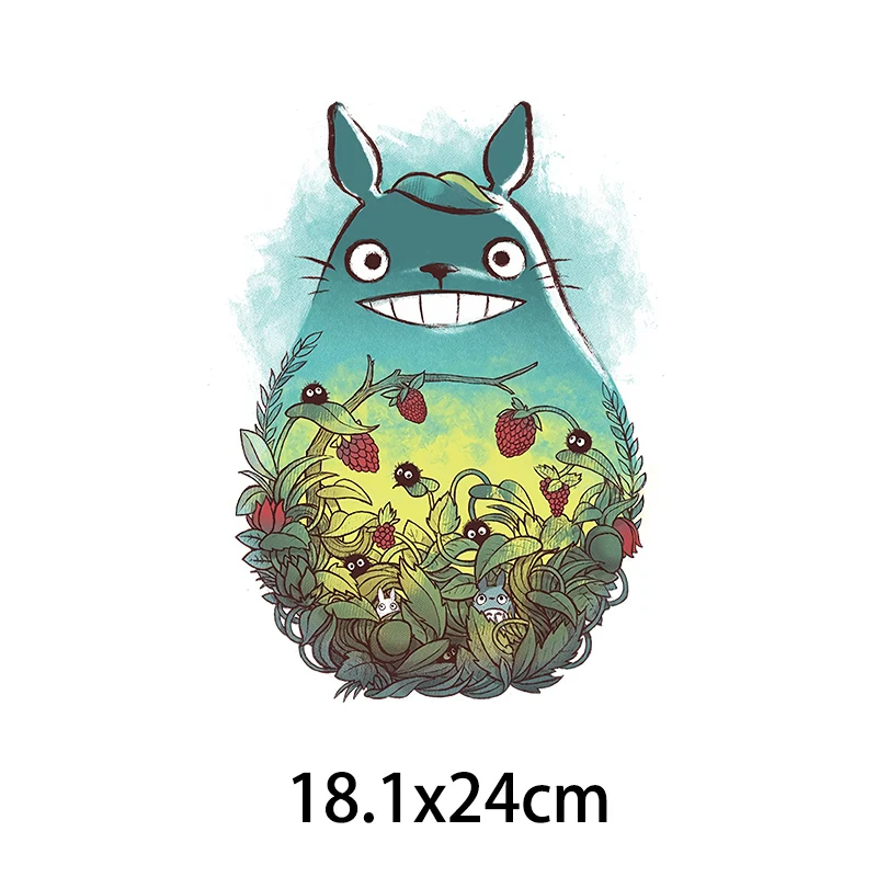 Мультяшные Аниме Тоторо термотрансферные наклейки для детской одежды