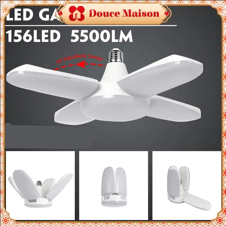 

Led Highbay Deformable Garage Light 60W E27 85-265V 6000LM Ceiling Light for Garage/Attic/ Basement/Home LED Mining Lamp