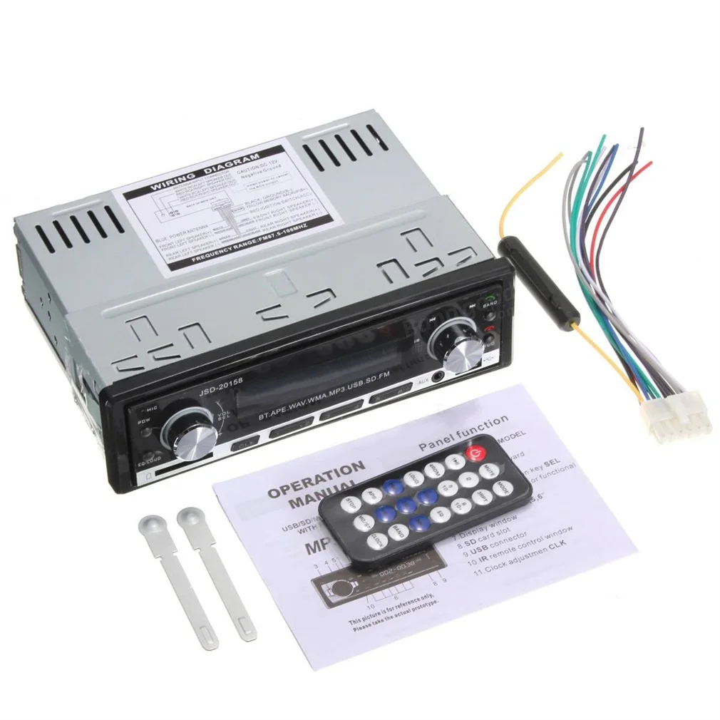 New 12V 60w Car Stereo FM Radio MP3 Audio Player Support Phone with USB/SD MMC Port Electronics In-Dash 1 DIN | Электроника