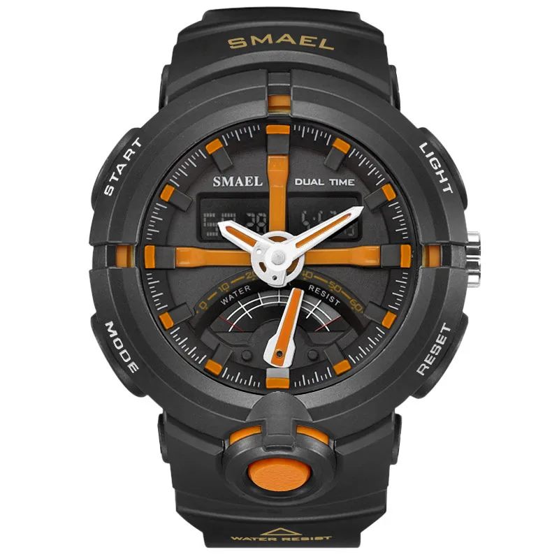 

Trendy Men's Electronic Watch Cool Multi-Functional Luminous Waterproof Dark Gold Men's Watch