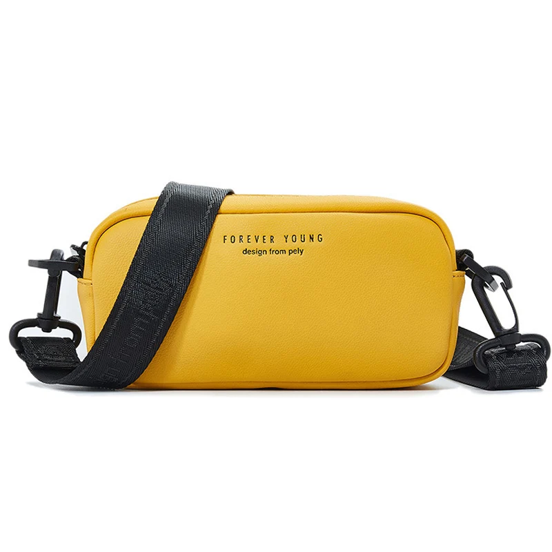 Маленькие сумки через плечо для женщин конфетно-желтая сумка-банан сумка на