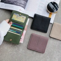 genuine leather womens wallet short zipper coin purses female fashion hasp luxury thin money clip card holder clutch phone bag