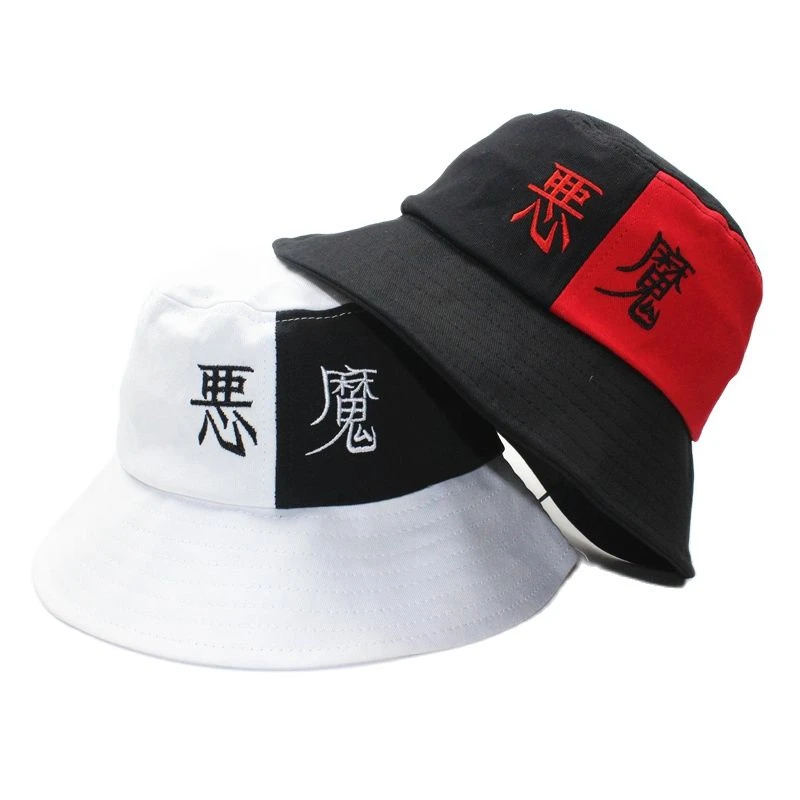 Осенняя уличная хлопковая цветная Рыбацкая Кепка с вышивкой в виде демона