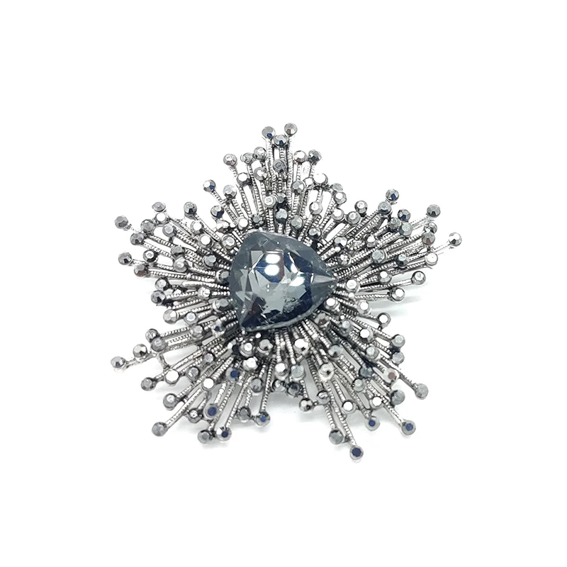 

PD BROOCH 2021 New High-end Snowflake Brooch Clothing Wholesale Brooches for Women Jewelry