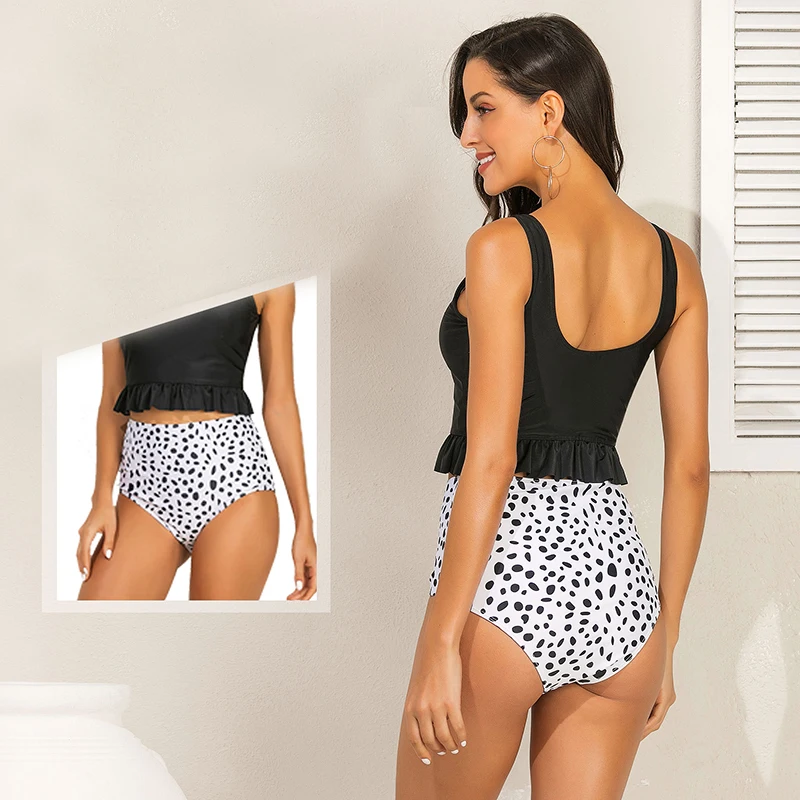 Женский купальник бикини Раздельный с высокой талией 2020|Купальники| |