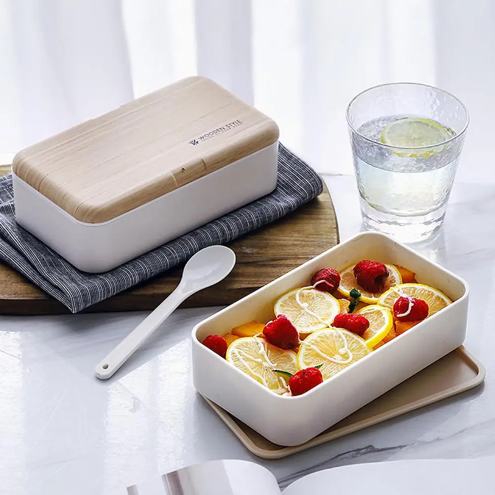 Деревянный ланчбокс для детский пищевой контейнер bento box lunchbox loncheras para mujer caja de