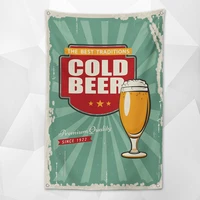 the best traditions cold beer vintage beer day poster tapestry personalized party flag funny banner for bar cafe home decor
