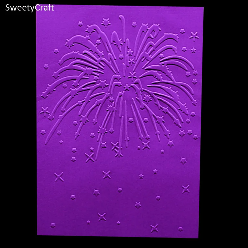 Тисненая папка с рисунком фейерверка синие пластиковые штампы трафареты для