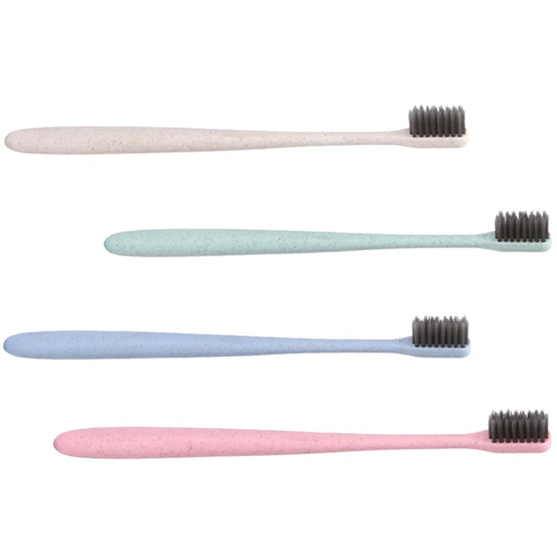 Бамбуковая Угольная щетка с мягкой щетиной портативная зубная для путешествий