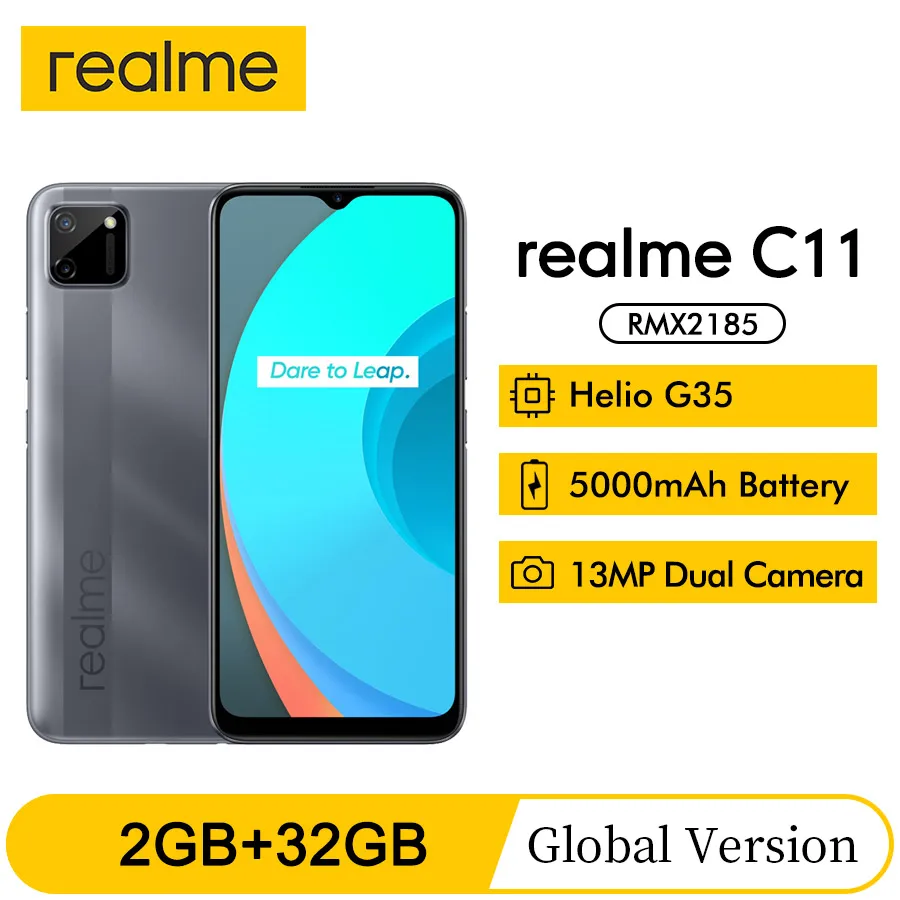 Realme C11 RMX2185 6 5 ''в виде капли воды Global 2 Гб оперативной памяти 32 встроенной