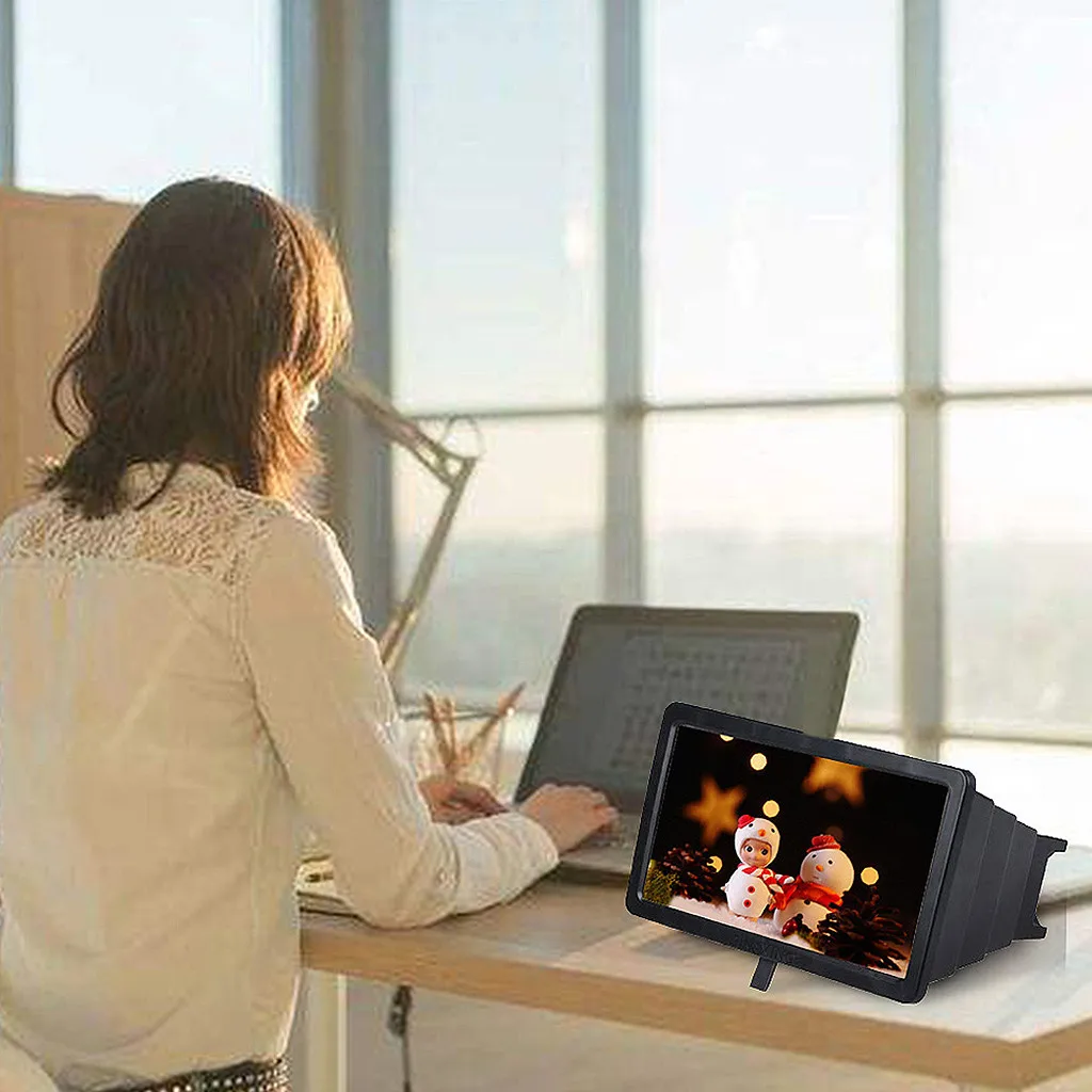 Складной 3D видео телефон с экраном 8 дюймов увеличительное стекло усилитель HD