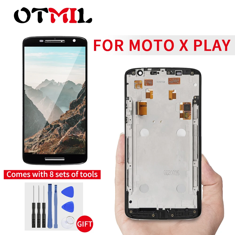 5 &quotдля Motorola Moto X Play XT1561 XT1562 XT1563 ЖК дисплей с сенсорным экраном дигитайзер + рамка в