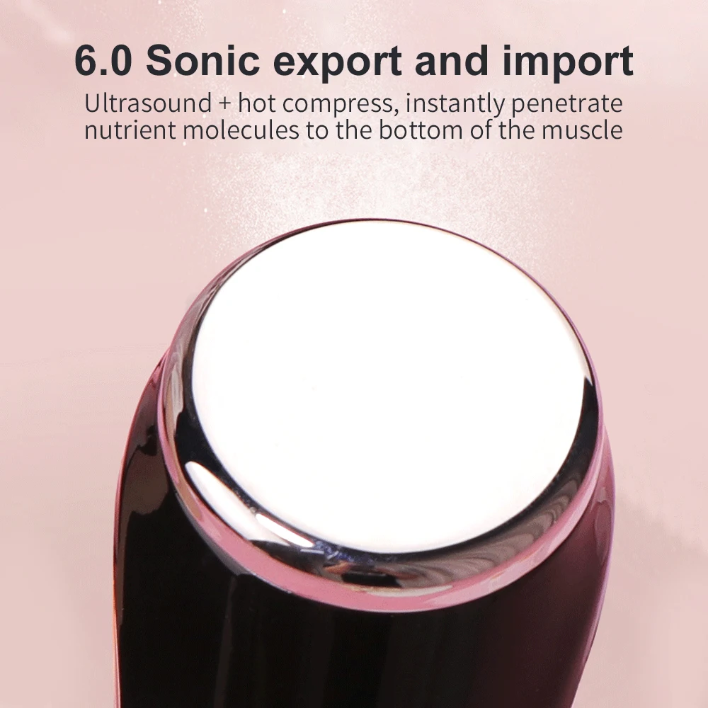 

EMS Facial Massager Sonic Vibration Wrinkle Removal Skin Tightening Hot Compress Skin Rejuvenation Firming Facial Lifting Tools