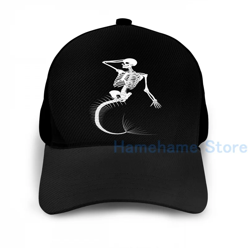 Модная баскетбольная Кепка с изображением скелета русалки для мужчин и женщин