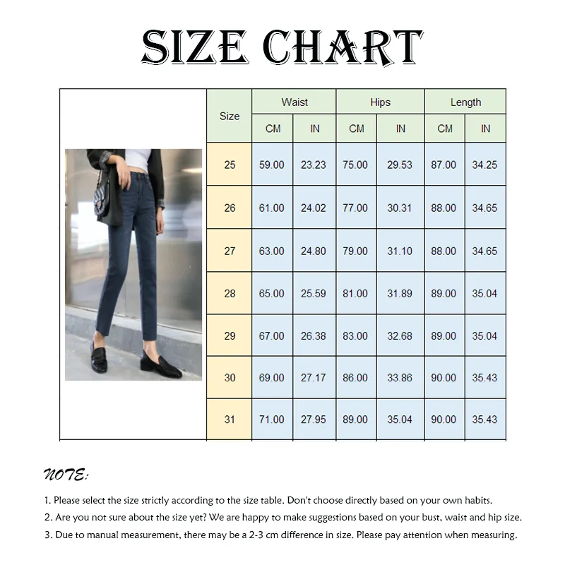 

Korean Black Jeans Women's Straight Leg Pants Vintage Washed Pants Burrs High Waist Slim Summer Fashion Sexy Women Skinny Jeans