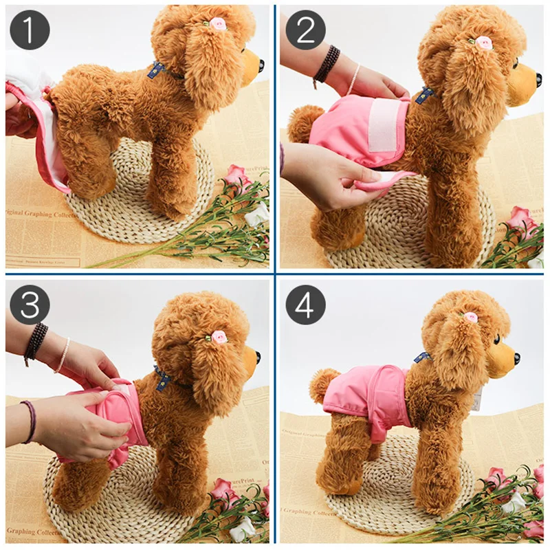 

Dog Diapers Physiological Pants Washable Female Dog Shorts Soft Girl Dogs Pants Pets Underwear Sanitary Panties Anti-harassment