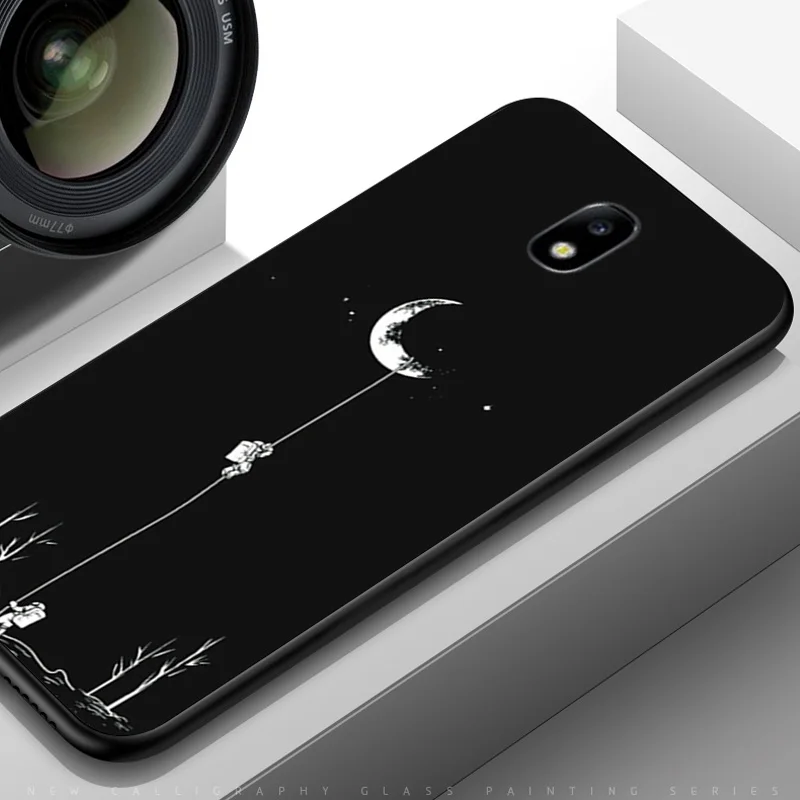 TPUBLK505 Чехлы для телефонов для Samsung Galaxy J3 J330 черный чехол из ТПУ с рисунком Вселенная для Samsung J5 J530 J7 J730 бамперы - Цвет: TPUBLK505