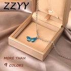 ZZYY милое ожерелье с бабочкой для женщин корейская мода кулон золотой цвет эффектное Ожерелье Милые Ювелирные изделия Подарки Прямая поставка