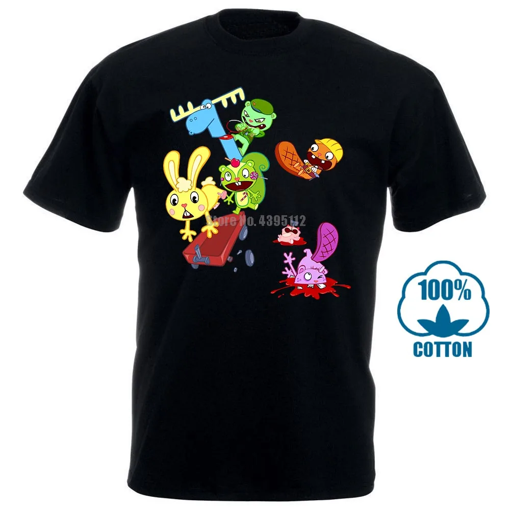 

Happy Tree Friends Tee T-Shirt Short Sleeve Cotton T-Shirt Women And Men
