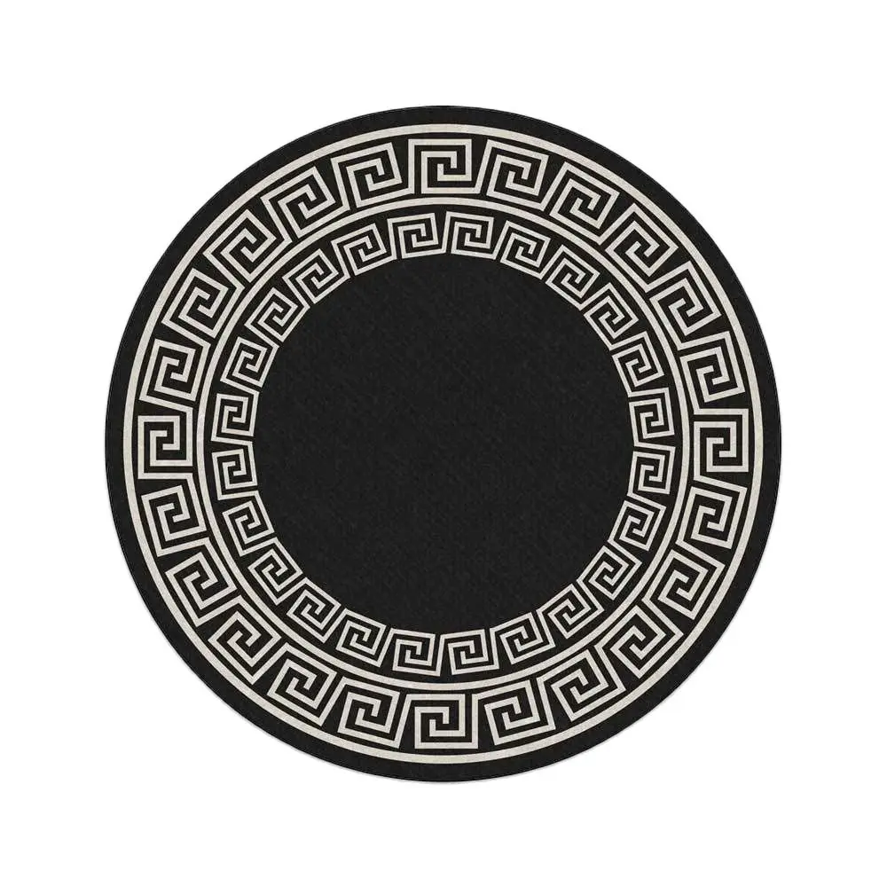 

Madream Simple European Style Sofa Mat Rug Retro Flower Pattern Round Carpet Non-Slip Home Bedroom Decoration Area Room Rugs