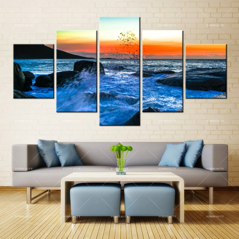 

Forbeauty Canvas Painting Wall Art sea_spray_surf_sunset Spray Printing Waterproof Ink Home Decor