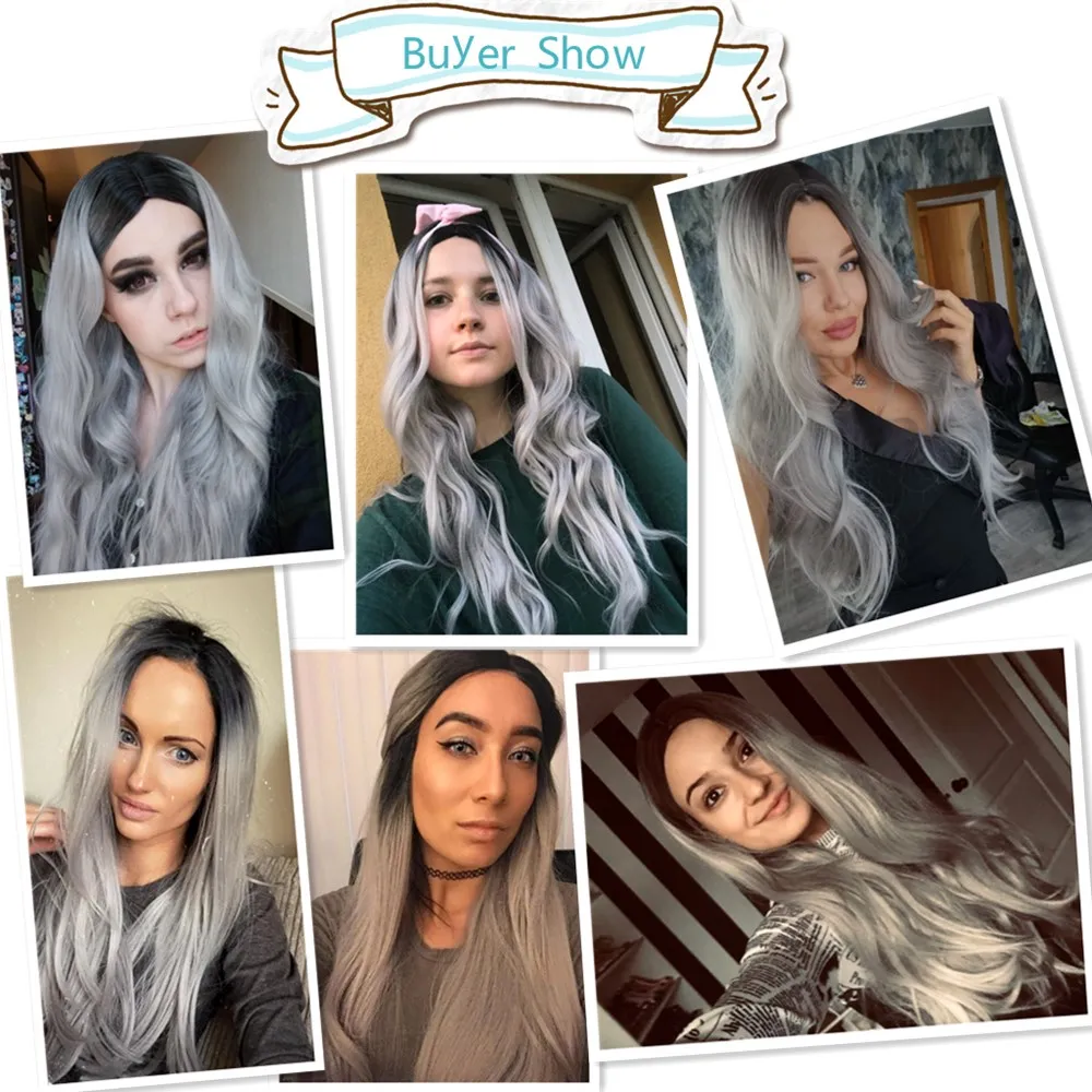 Парик женский синтетический длинный с Омбре парик волнистыми волосами светлого