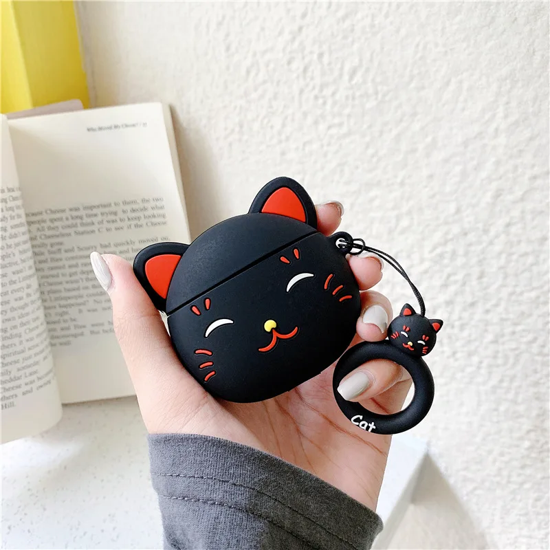 Чехол для наушников с Bluetooth Airpods 2 аксессуары защитный чехол ремешком-кольцом
