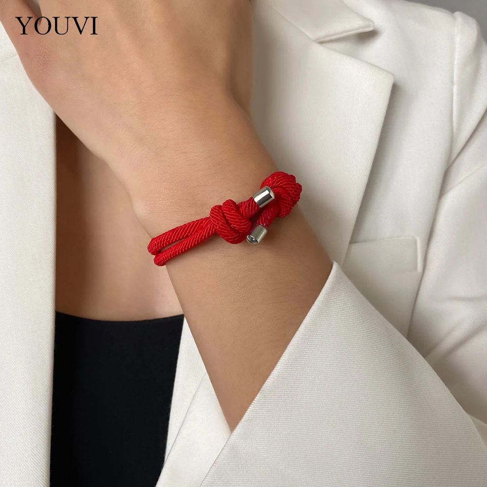 

YOUVI Twisted Couple Adjustable Bracelets for Women Men Friendship Fashion Valentine's Day Jewelry Bracelets on Hand Bangels