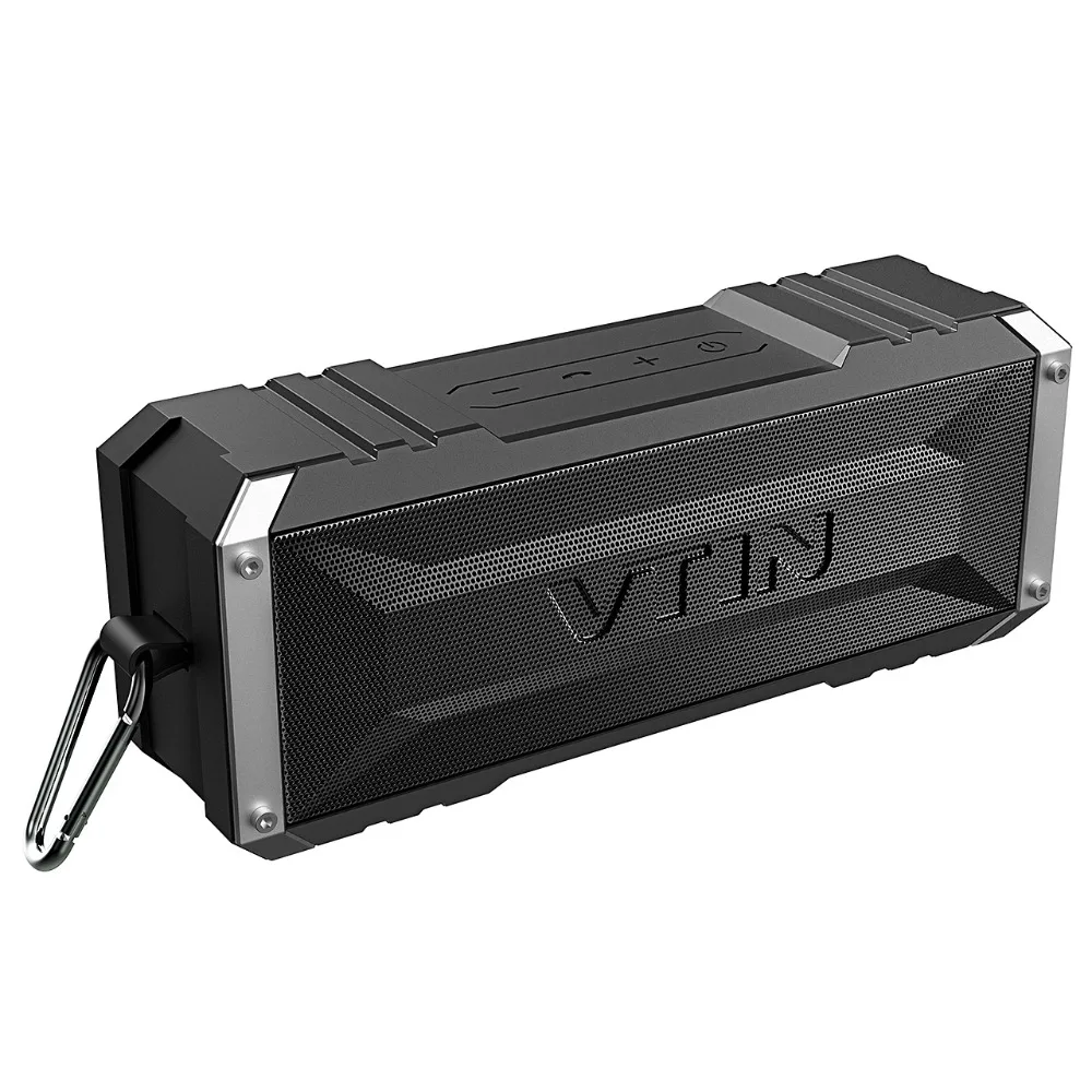 Профессиональный VTIN водонепроницаемый Bluetooth динамик высокое качество беспроводной динамик s звуковая коробка Колонка портативный для наружного восхождения - Цвет: Черный