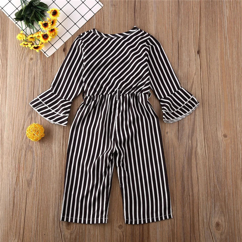 2020 г. Одежда для малышей Детский комбинезон маленьких девочек в полоску с