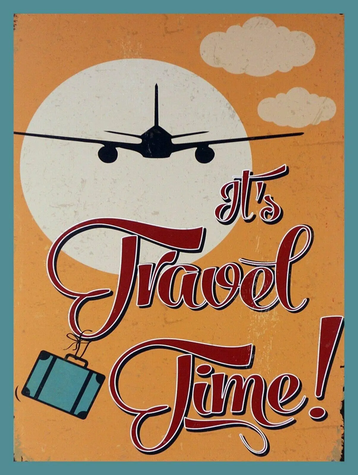 

It's Travel Time Decor 8x12 Inch Wall Decor Metal s Kitchen Garage Bar