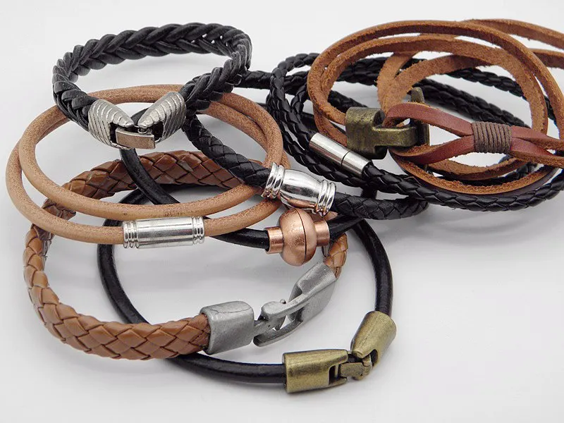 

5*10mm 5pcs/lot DIY Leather Cord Bracelet Connector Findings For Jewelry Making Accessories Vintage Factory Price