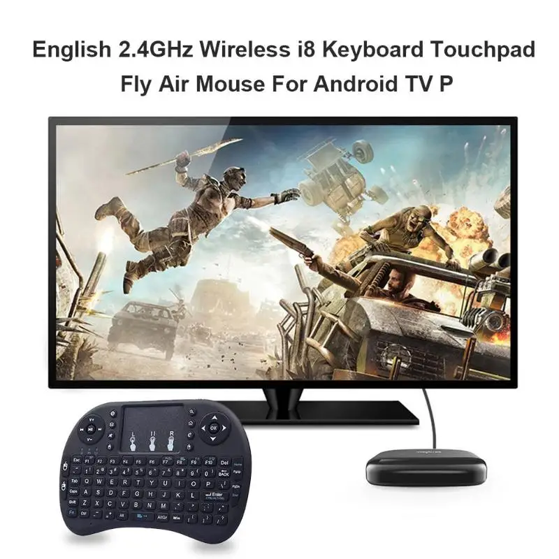 2,4 ГГц Беспроводная i8 Клавиатура 78 каналов Fly Air mouse тачпад для Android