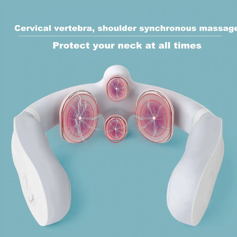 Smart Neck Massager Infrared Heating Pain Relief Tool Shoulder massage Health Care Relaxation Electric | Красота и здоровье