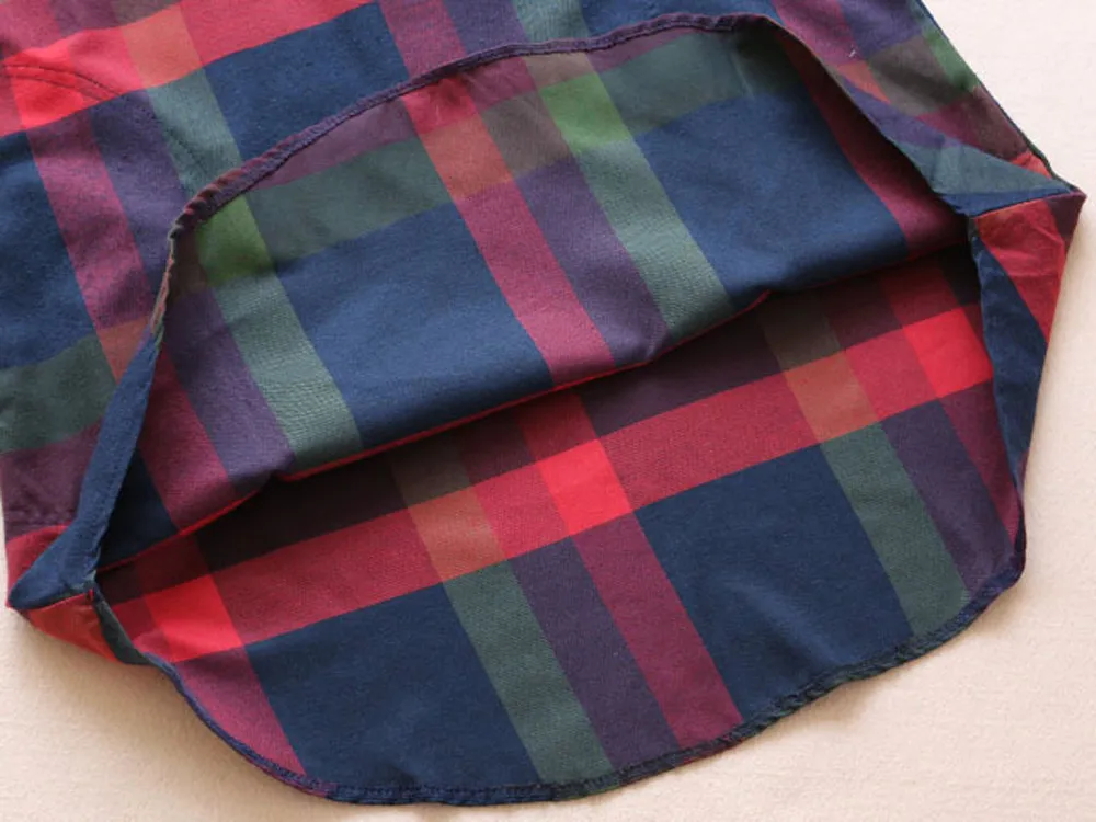 Женское винтажное клетчатое платье с длинным рукавом свободные вечерние платья