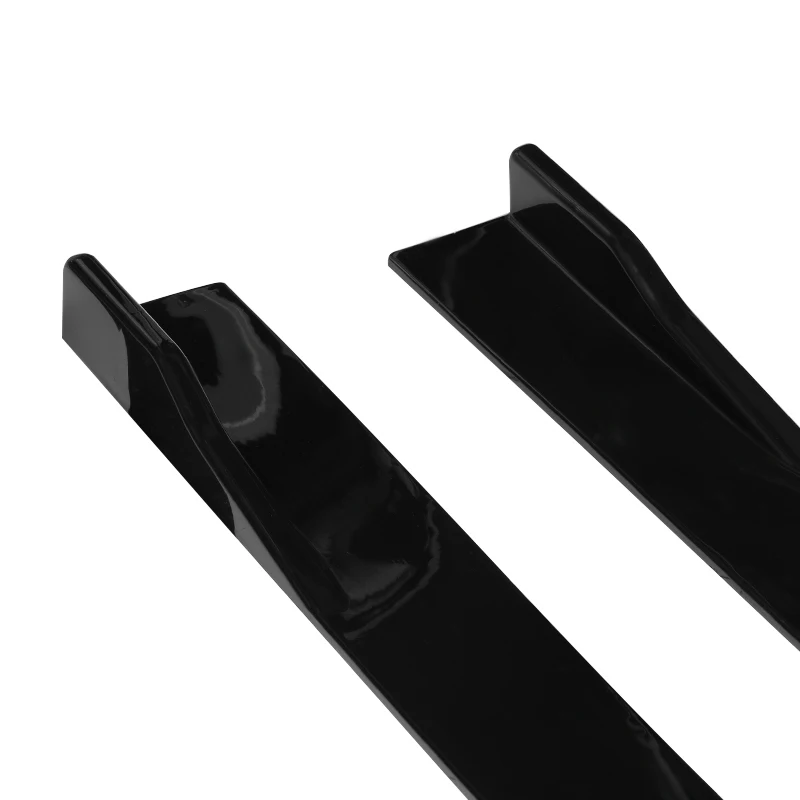 

1 Pair Carbon Fiber Universal 2.6M Side Skirts Extension Lip Splitters Surrounded Blade Bumper Car Styling For BWM Benz Toyota