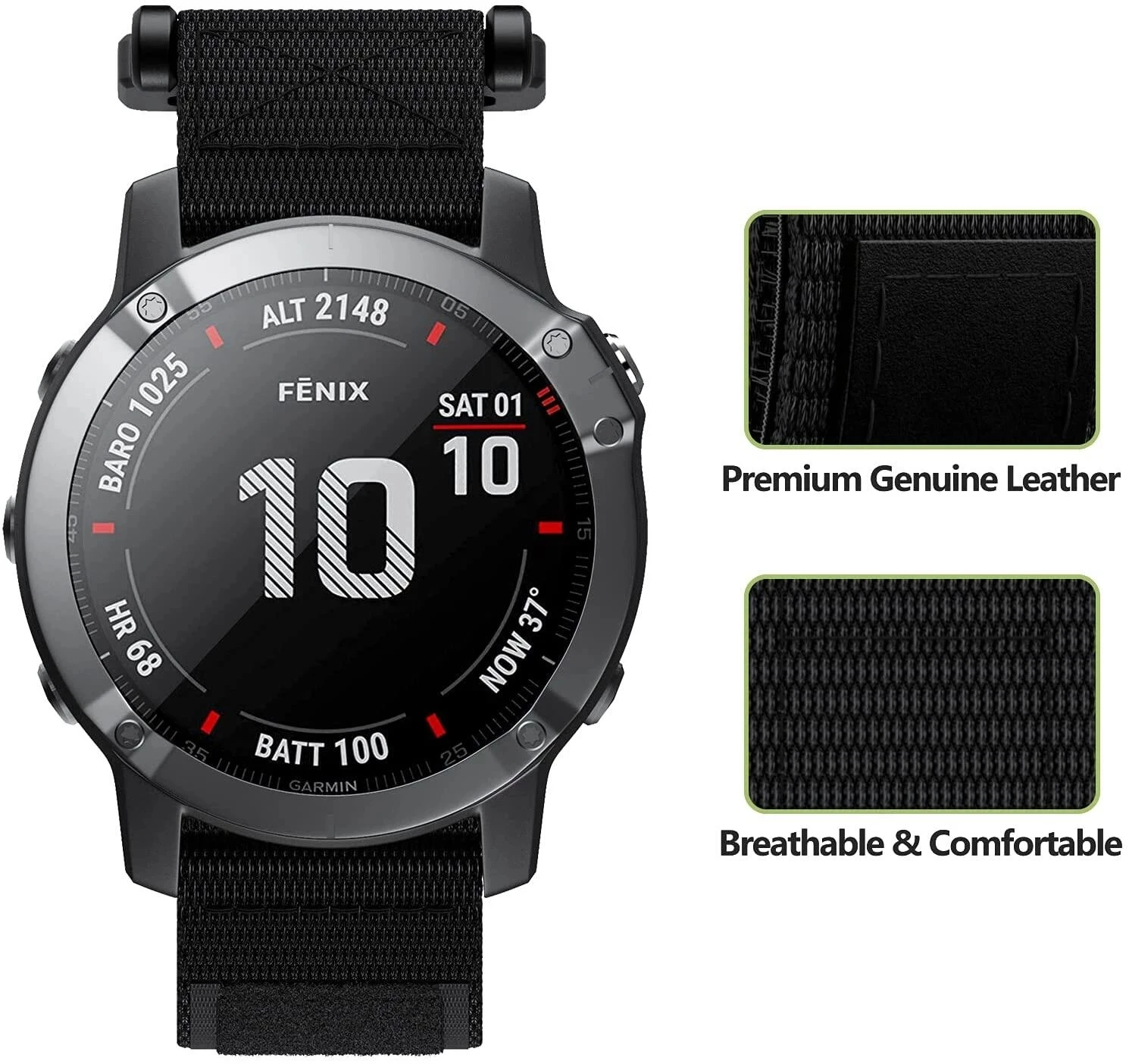 Ремешок нейлоновый для смарт-часов Garmin Fenix 7 7X 6 6X Pro 5 5X Plus 3 HR | Электроника