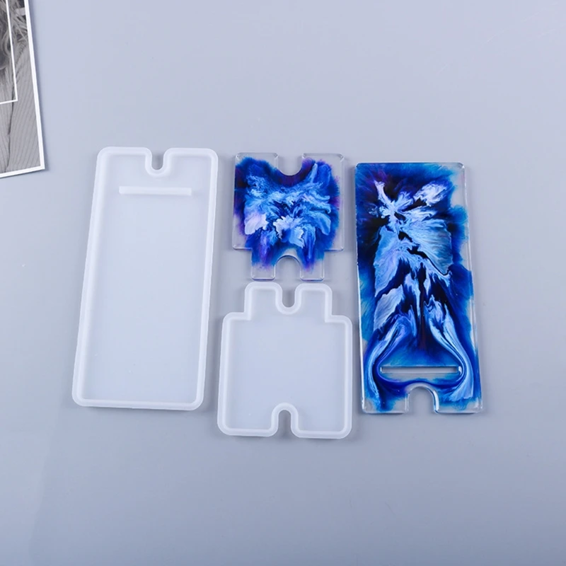 

DIY Cellphone Bracket Holder Epoxy Resin Mold Mobile Phone Stand Silicone Mould 50PE
